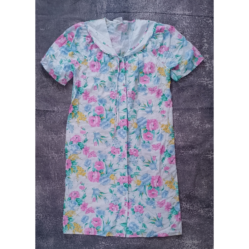 Vintage Secret Treasures Floral Short Sleeve Dress with Collar